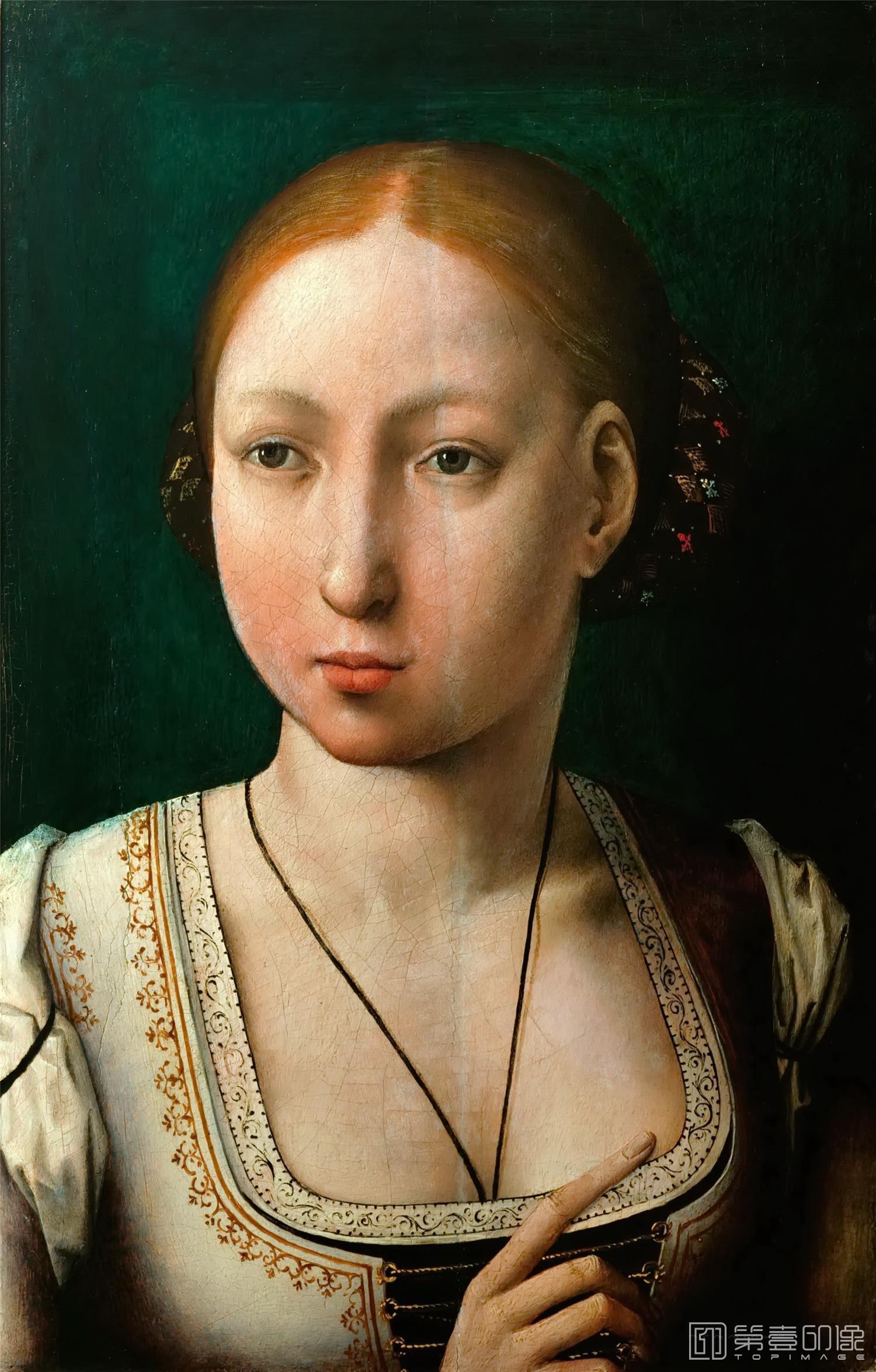 油画-奥地利维也纳艺术史博物馆-Juan de Flandesc. Juana La Loca-486